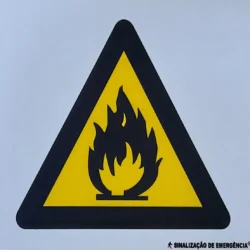 Placa A2 - 300x300 mm Risco de Incêndio
