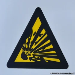 Placa A3 - 300x300 mm Risco de Explosão