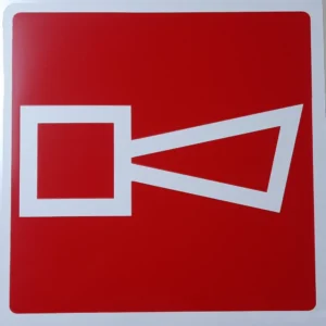 Placa E1 – 300×300 mm Alarme Sonoro