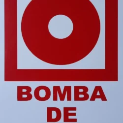 Placa E3 - 200x300 mm Bomba de Incêndio