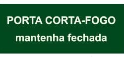 Placa M4 - 380x190mm Porta Corta Fogo