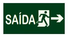 Placa S13 - 316x158 mm - Saída Imagem Seta para Direita