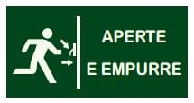 Placa S18 - 252x126 mm - Aperte e Empurre